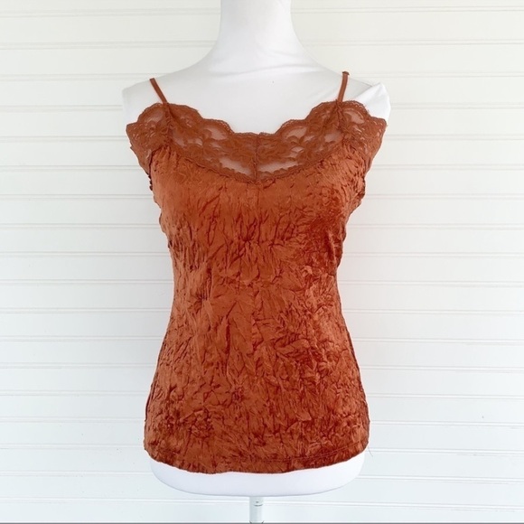 Charlotte Russe Tops - Charlotte Russe Orange Lace Camisole Top